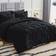 CozyLux Pintuck Bed in A Bag Pinch Bed Linen Black (259.1x228.6cm)