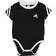 Adidas 3-Stripes Onesie with Bib - Black/White