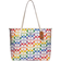 Coach City Tote In Rainbow Signature Canvas - Silver/Chalk Multi