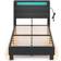 Rolanstar Upholstered Platform with LED Lights