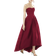 Alfred Sung Strapless High-Low Maxi Dress - Burgundy Red