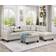 P PURLOVE Sectional with Reversible Chaise Light Gray Sofa 74.5" 6 Seater