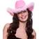 Wicked Costumes Cowboyhatt med Fluff Rosa