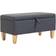 Homcom Linen Ottoman Box Toy Dark Grey Storage Bench 71.1x36.1cm