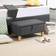 Homcom Linen Ottoman Box Toy Dark Grey Storage Bench 71.1x36.1cm