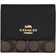 Coach Small Trifold Wallet In Blocked Signature Canvas - Gold/Brown/Black