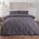 Highams Diamond Duvet Cover Grey (260x220cm)