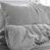 Brentfords Washed Linen Funda nórdica Plata, Gris (198x198cm)