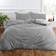 Brentfords Washed Linen Duvet Cover Grey, Silver (198x198cm)