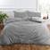 Brentfords Washed Linen Funda nórdica Plata, Gris (198x198cm)