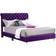 Passion Furniture Maxx Purple Tufted