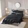 Madison Park Satin Luxury Bed Sheet Black (274.3x259.1)