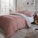 Brentfords Teddy Fleece Duvet Cover Pink, Grey (198.1x137.2cm)