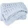 Becky Cameron Chunky Knit Blankets Blue (149.9x119.4cm)