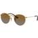 Ray-Ban Round Kids Sonnenbrillen Gold Fassung Braun