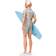 Barbie The Movie Ken Doll Wearing Pastel Pink & Green Striped Beach Matching Set HPJ97