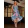 Chi Chi London Dam Cami Blommig Wrap Midi Dip Fåll Klänning - Grön Cocktail