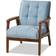 Baxton Studio Asta Light Blue/Walnut Kitchen Chair 30.5" 3