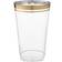 Clear Plastic Gold Rimmed Disposable Cups Holiday Wedding Party Cups- Pack of 100 Cups Clear 14