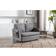 HOMEFUN Loveseat Convertible Light Grey Lounge Chair 31.5"