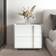 Meble Furniture Sky Concrete/White Bedside Table 15.7x25.2"