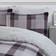 Dreamscene Check Teddy Duvet Cover Silver, Grey (260x220cm)