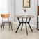 Homcom Industrial Round Brown Dining Table 90cm