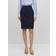 HUGO BOSS Slim-Fit Pencil Skirt In Virgin Wool - Dark Blue