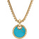 David Yurman Elements Disc Pendant - Gold/Turquoise