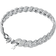 Michael Kors Precious Metal-Plated Pavé Curb Link Bracelet - Silver
