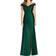 Alfred Sung Off-the-Shoulder Cuff Trumpet Gown - Hunter