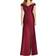 Alfred Sung Off-the-Shoulder Cuff Trumpet Gown - Burgundy