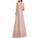 Alfred Sung Off-the-Shoulder Cuff Trumpet Gown - Toasted Sugar