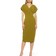 Alexia Admor Naomi V Neck Dress - Chartreuse