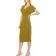 Alexia Admor Naomi V Neck Dress - Chartreuse