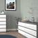 Tvilum Naia Wide White High Gloss Chest of Drawer 153.8x70.1cm