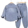 Shein Toddler Boys Dual Pocket Denim Shirt & Jeans Without Tee - Medium Wash