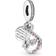 Pandora Mom Infinity Pavé Double Dangle Charm - Silver/Pink/Transparent