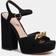 Coach Women's Nicolette Suede Heeled Platform Sandals