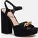 Coach Women's Nicolette Suede Heeled Platform Sandals