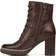 Naturalizer Callie Bootie Boots, Chocolate Bar Leather, 12.0W Lace-Up Style, Almond Toe, Block Heels, Zip Closure, Non-Slip Outsole Chocolate Bar Leather 12.0W