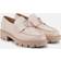 Christian Louboutin CL Moc lug flat light pink patent leather loafers