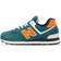 New Balance 574 M - Aqua Green/Orange