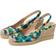 Cole Haan Cloudfeel Espadrille Wedge Slingback mm Azure Blue Lemon Print