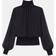 Lafayette 148 New York Knit Trim Turtleneck Blouse Black