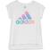 adidas Girl's Graphic Tee Short Set - White