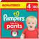 Pampers Baby-Dry Pants, Taille 4, 180 Couches-Culottes, 9-15kg, Maintien 360 Contre Les Fuites Avec Une Poche Stop & Protect Pour Une Nuit Jusqu'à 100% Sans Fuites, Pack 1 Mois