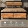 Homcom Industrial King Size Base with Headboard 210x160cm