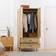 Homcom Hanging Rail for Bedroom Natural Wardrobe 80x185cm