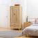 Homcom Hanging Rail for Bedroom Natural Wardrobe 80x185cm
